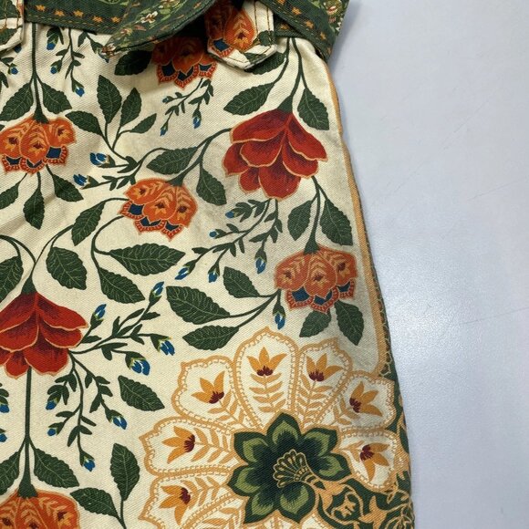 Farm Rio Women’s Sand Garden Tapestry Belted Shorts – Green Multi – Size 24 - Picture 12 of 12